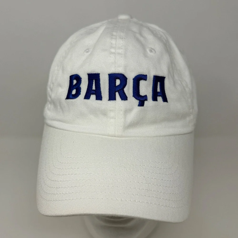 Nike Heritage86 FC Barcelona Barca Hat Womens White Adjustable Dad Cap 92503